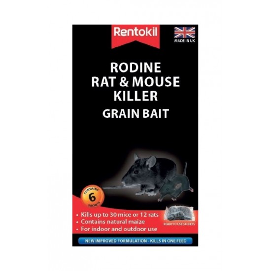 Rentokil Rodine Rat & Mouse Killer Sachet 6's