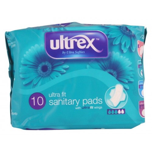 Ultrex Sanitary Pads Ultra Fit 10's