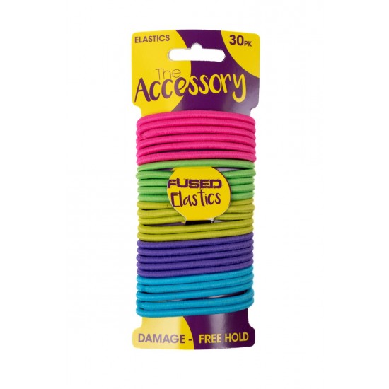 The Accessory Fused Hair Elastics 30's Coloured