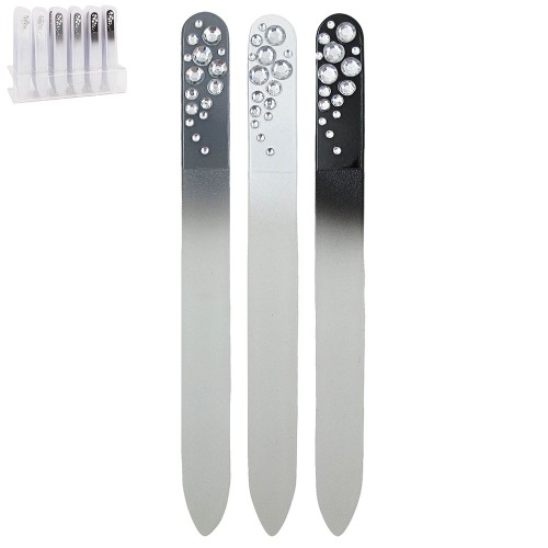 Diamante Nail Files Black & White LP76620 (N)