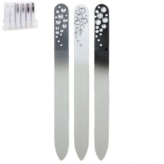 Diamante Nail Files Black & White LP76620 (N)