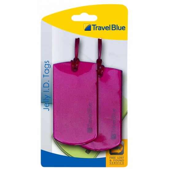 Travel Blue Jelly ID Tags (016)
