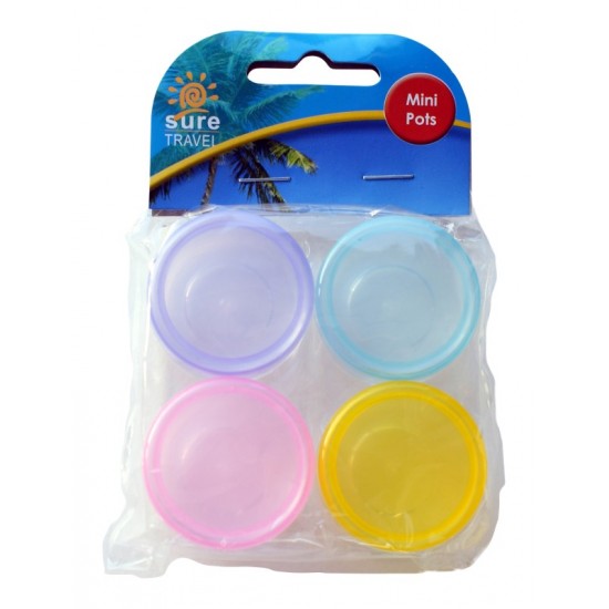 **Sure Travel Mini Round Pots 4pk