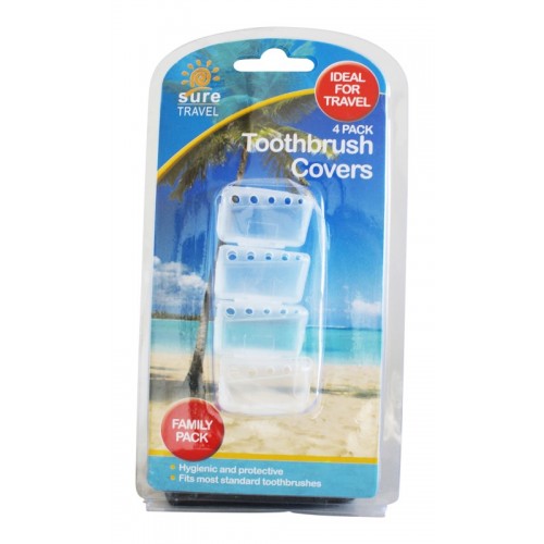 Sure Travel TOOTHBRUSH Covers 4pk