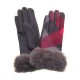 Ladies Suede Effect Gloves Assorted with Faux Fur Trim