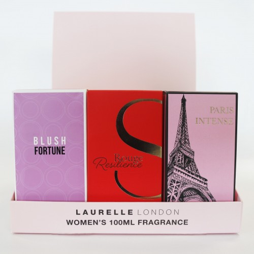 Laurelle Ladies EDT 100ml CDU 1 (Blush Fortune, Rouge Resilience, Paris Intense)