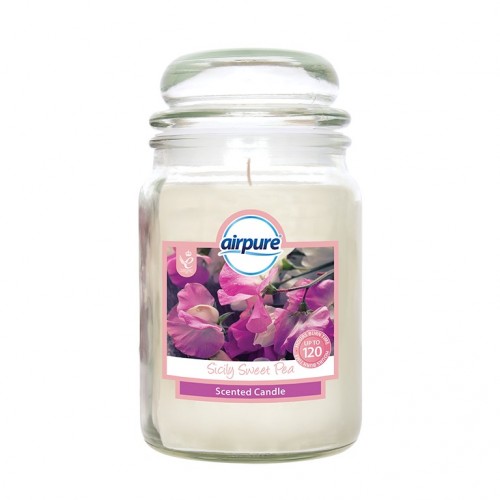 Airpure Candle Jar 18oz Sicily Sweet Pea (D)