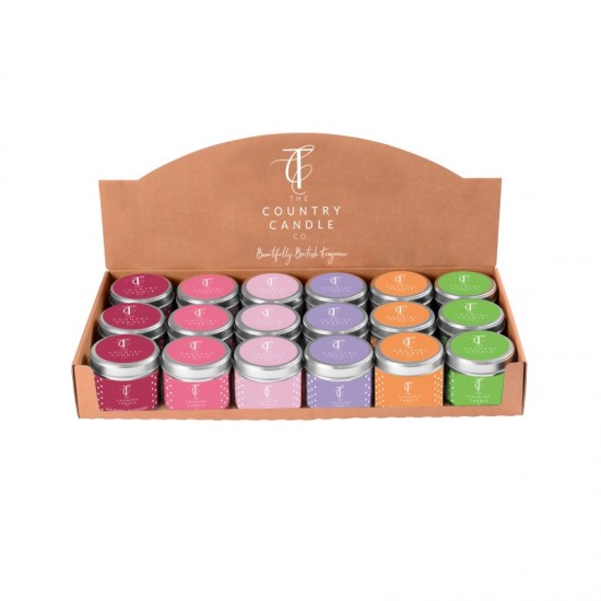 The Country Candle Co Candle Tin Assorted CDU Quintessential Collection 2