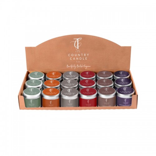 The Country Candle Co Candle Tin Assorted CDU Seasonal Pastels