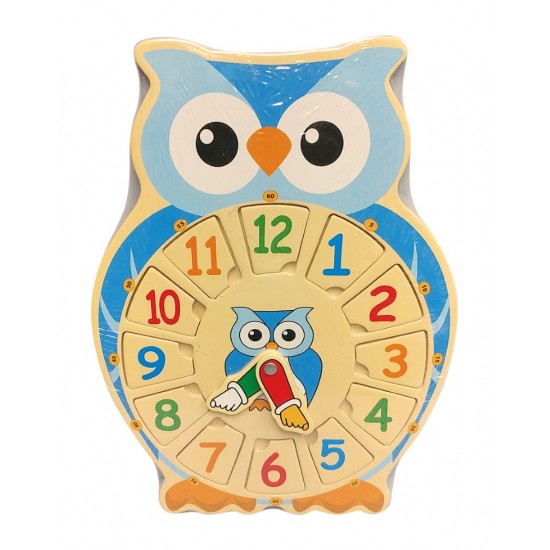 Lets Learn Owl Clock Blue LP62047