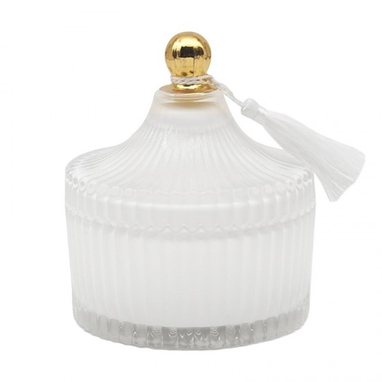 Candle Jar Linen (WHITE)  LP72384*