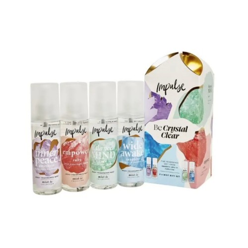Impulse Be Crystal Clear Giftset - 4 x Body Mist 150ml (O)