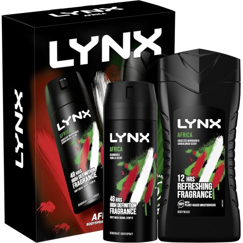 Lynx Africa Giftset - Bodyspray 150ml & Bodywash 225ml (O)