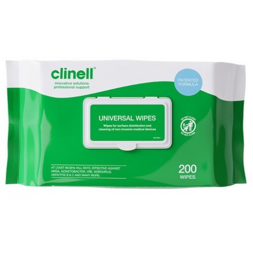 Clinell Universal Wipes 200's BCW200
