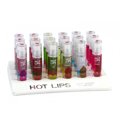 **Hot Lips Rollerball Lip Gloss 10ml Assorted (LG001)