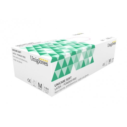 Unicare Latex Powder Free Gloves 100's - Large