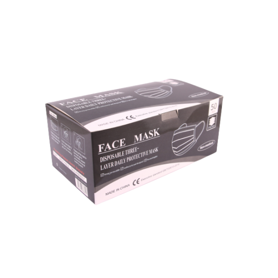 ** Surgical 3ply Mask Box of 50 BLACK