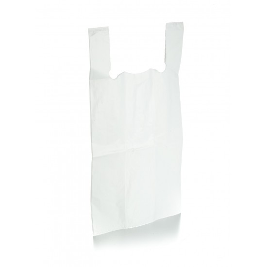 Plain Jumbo Vest Carrier Bag - 300 x 500 x 575mm