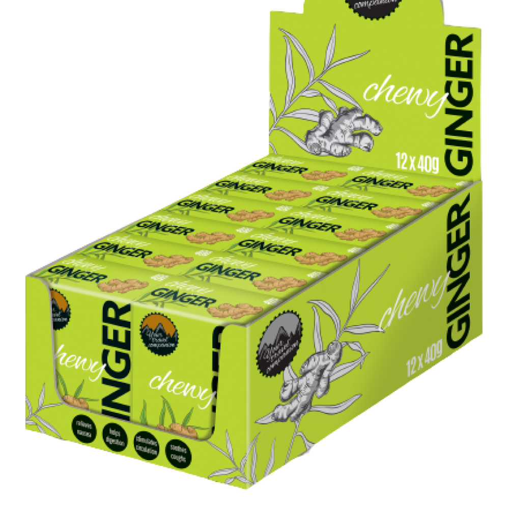 Original Ginger Chews 40g Hampdens Wholesale Supplier to the