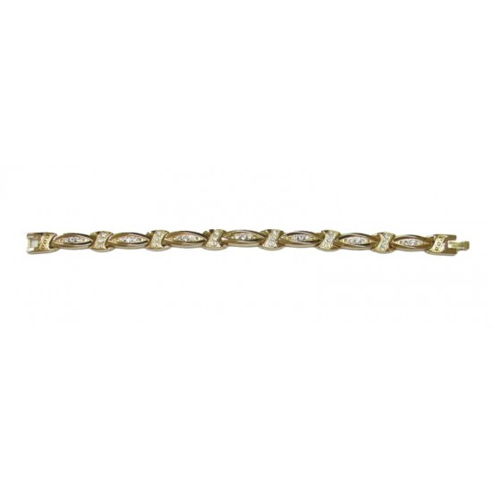 Bio-Magnetic Bracelets Gold Diamante PL23N09