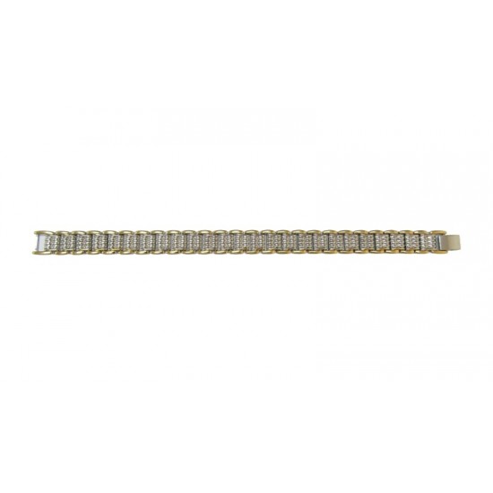 Bio-Magnetic Bracelets Gold & Silver Links B7142p