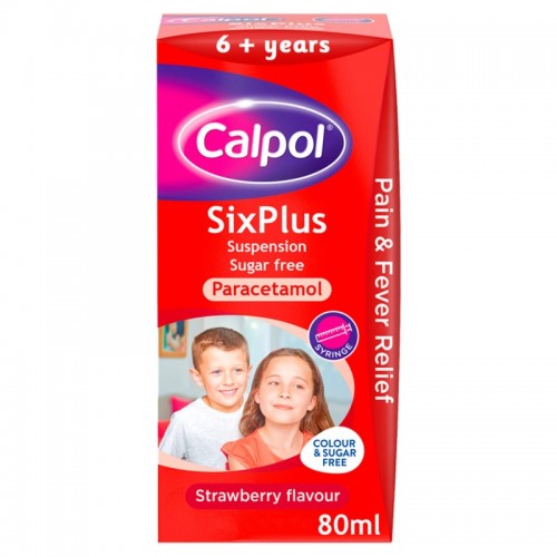 Calpol Sugar Free Suspension Six Plus 80ml [GSL]