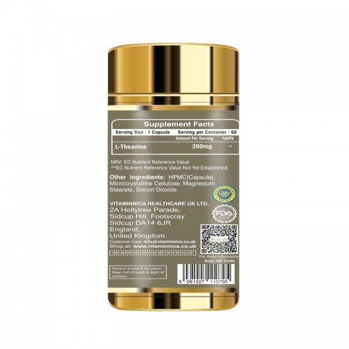 Vitaminnica L-Theanine 200mg Capsules 60's
