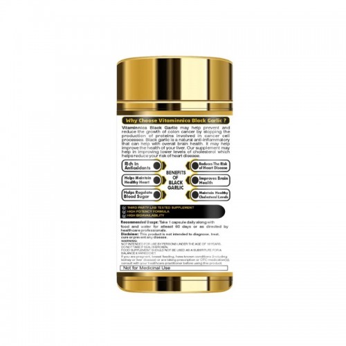 Vitaminnica Black Garlic 500mg Capsules 60's