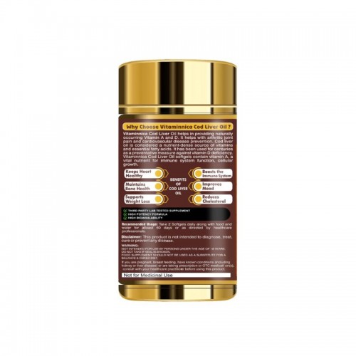 Vitaminnica Cod Liver Oil 1000mg Softgels 60's