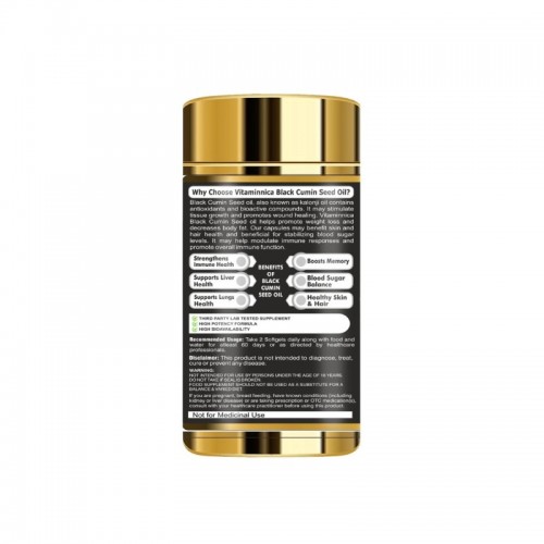 Vitaminnica Black Cumin Seed Oil 1000mg Softgels 60's