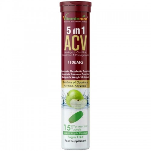 Vitaminnica ACV 5 in 1 Effervescent Tablets 15's Green Apple