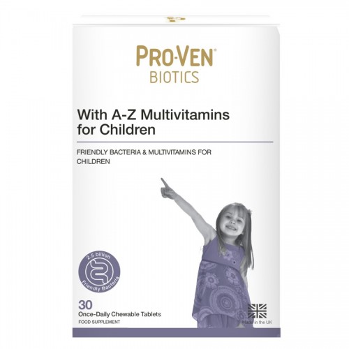 **Pro-Ven Biotics with A-Z Multivitamins for Children Chewable Tablets 30's