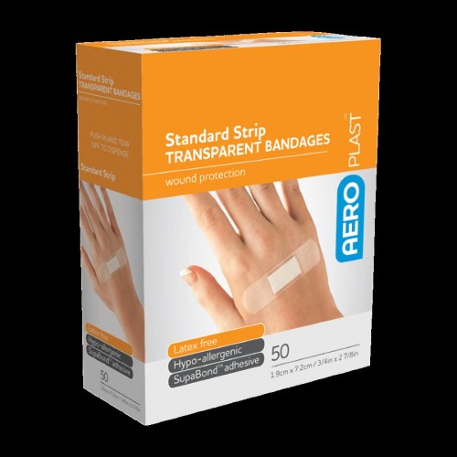 AeroPlast Transparent Bandages Standard Strip 50's