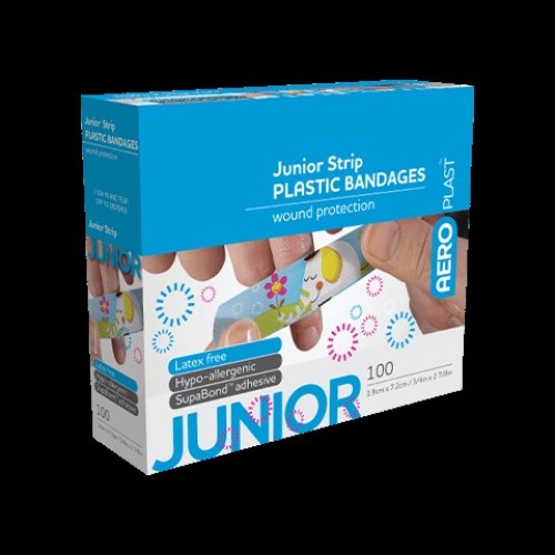 AeroPlast Junior Strip Plastic Bandages 100's