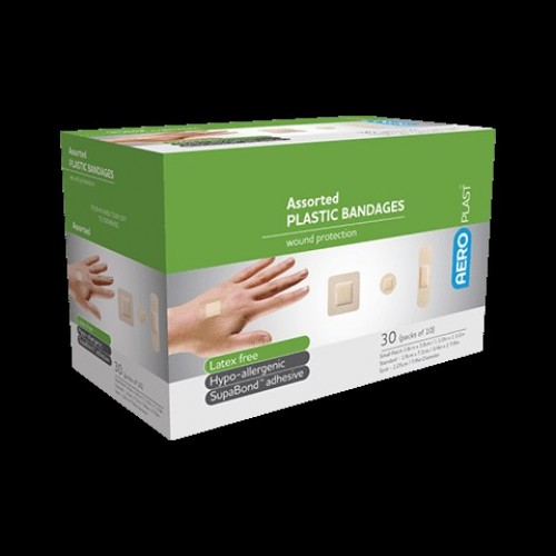 AeroPlast Plastic Bandages Assorted packs of 10