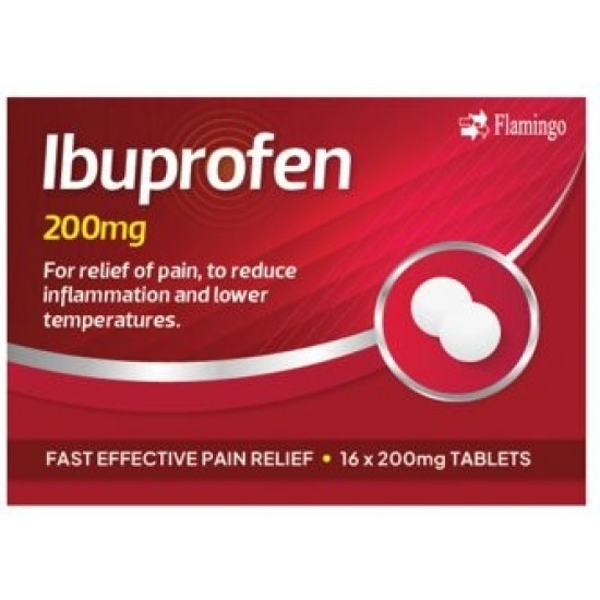 Flamingo Ibuprofen 200mg Tablets 16's [GSL]