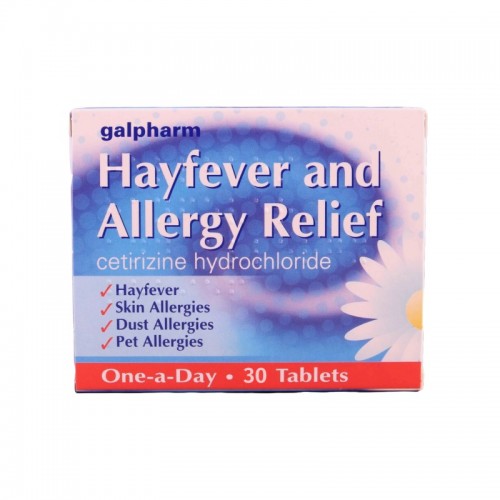 Galpharm Hayfever & Allergy Relief 10mg Tablets 30's (Cetirizine) [GSL]