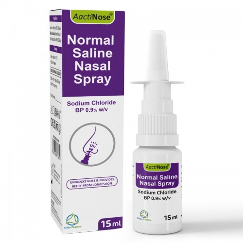 AactiNose Normal Saline 0.9% Nasal Spray 15ml
