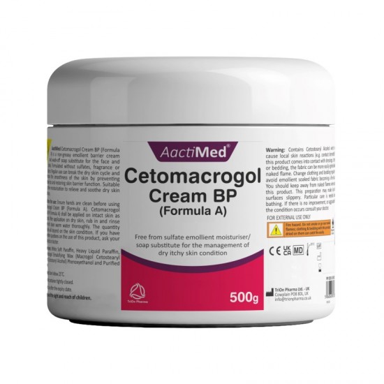 AactiMed Cetomacrogol Cream Formula A 500g