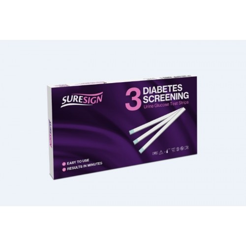 Suresign Diabetes Screening Urine Glucose Test Strip 3's