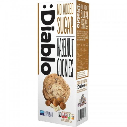 Diablo No Added Sugar Cookies 135g Hazelnut