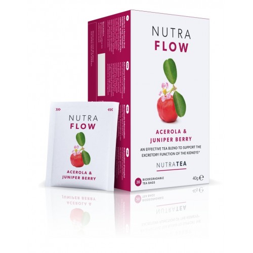 Nutratea Biodegradable Tea Bags 20's Nutra Flow Acerola & Juniper Berry