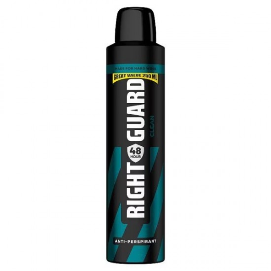 Right Guard Men's Anti-Perspirant 250ml Clean