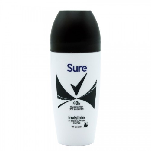 Sure Ladies Roll-On 50ml Invisible (on Black&White)