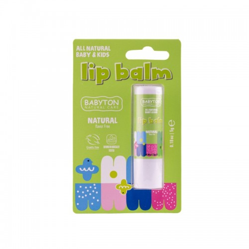 Babyton Natural Care Lip Balm Natural Flavor Free 5g