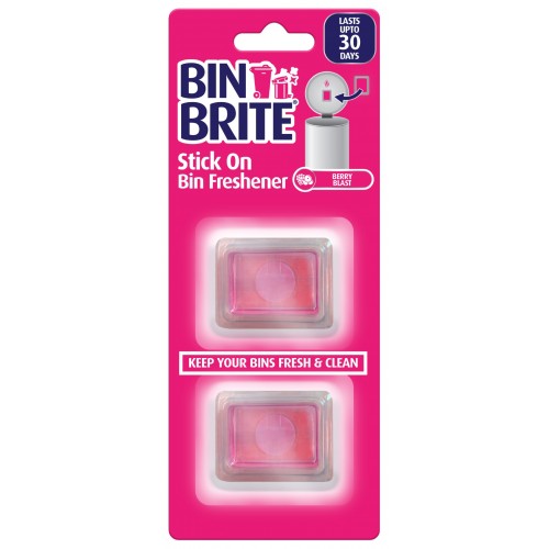 Bin Bright Stick on Bin Freshener 2pk Berry Blast