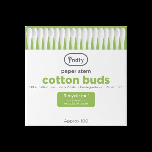 Pretty Cotton Buds 100's Paper Stem & Box (D)