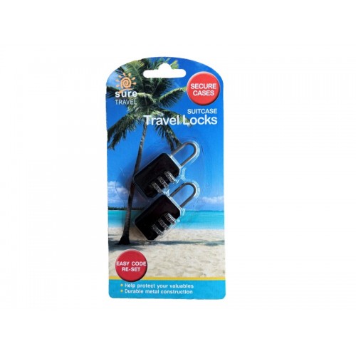 Sure Travel Travel Combination Locks 2pk
